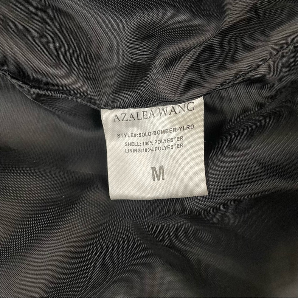 Azalea Wang Pick A Vowel Teddy Varsity Bomber Jacket Medium RARE - Picture 12 of 15